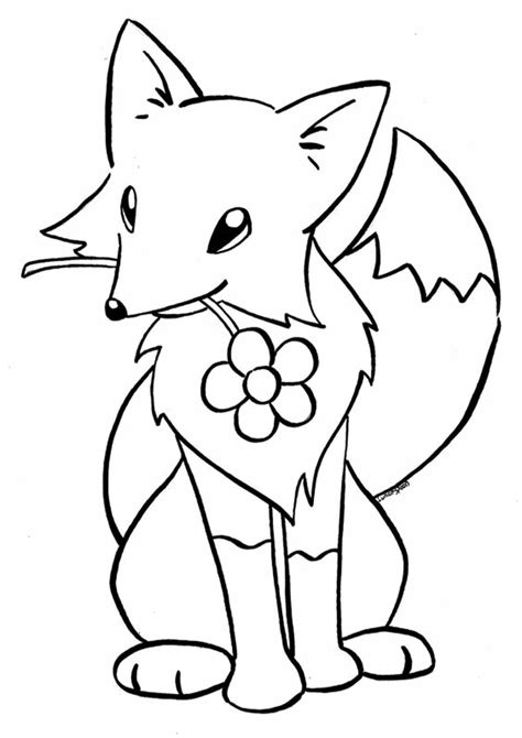 fox coloring pages pdf