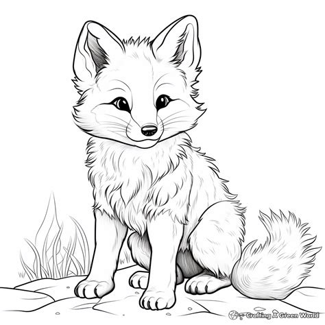 fox colouring pictures