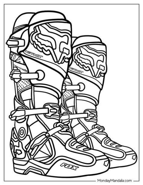 fox dirt bike coloring pages