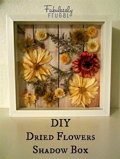 framing dried flowers in shadow box