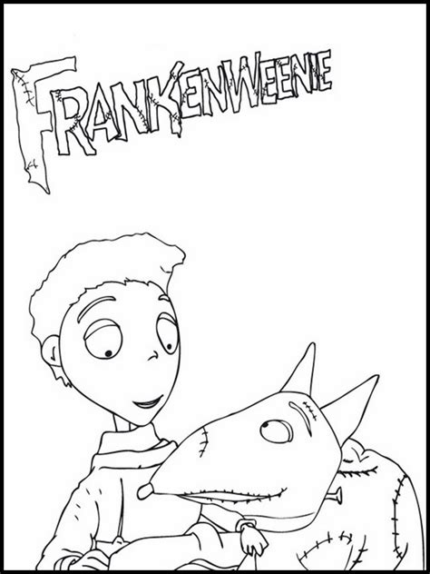 frankenweenie coloring pages