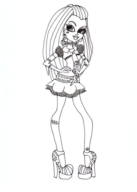 frankie monster high coloring pages