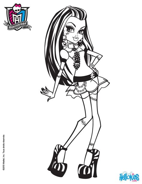 frankie monster high coloring pages