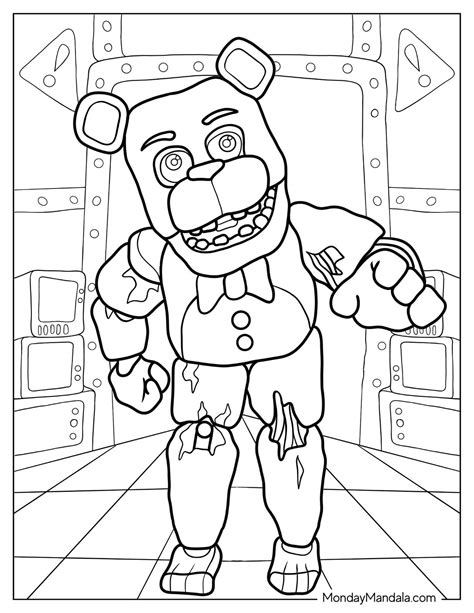 freddy coloring pages