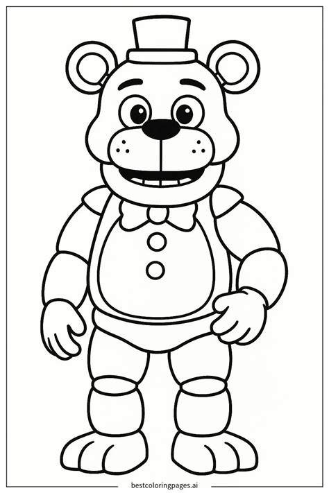 freddy fazbear coloring page