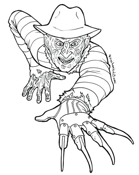 freddy krueger coloring pages printable