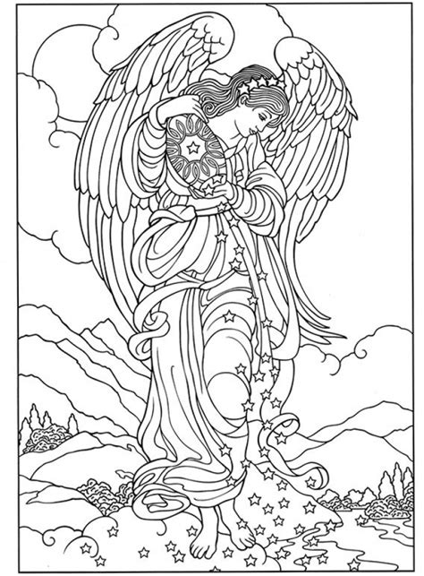 free angel coloring pages for adults