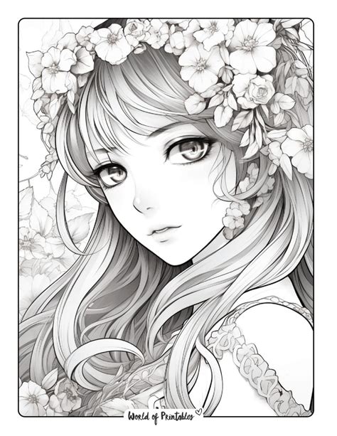 free anime coloring pages pdf
