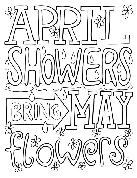 free april coloring sheets