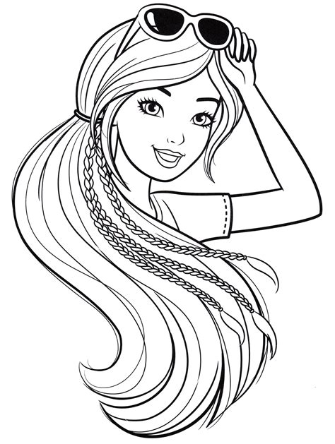 free barbie pictures to color