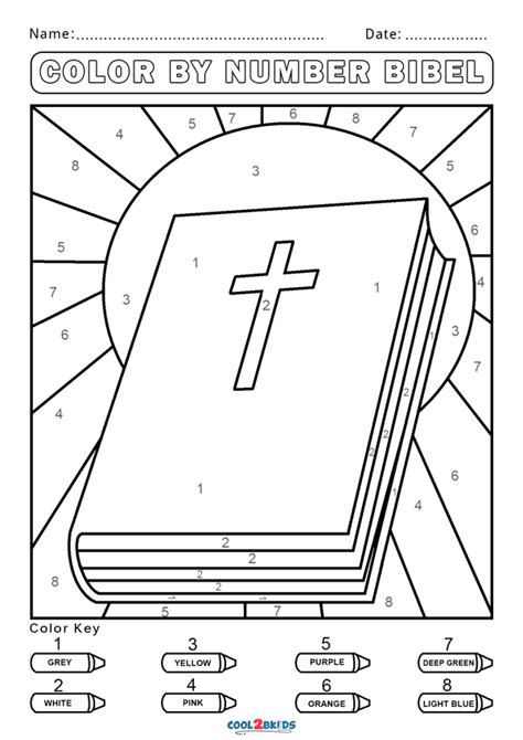 free color by number bible pages