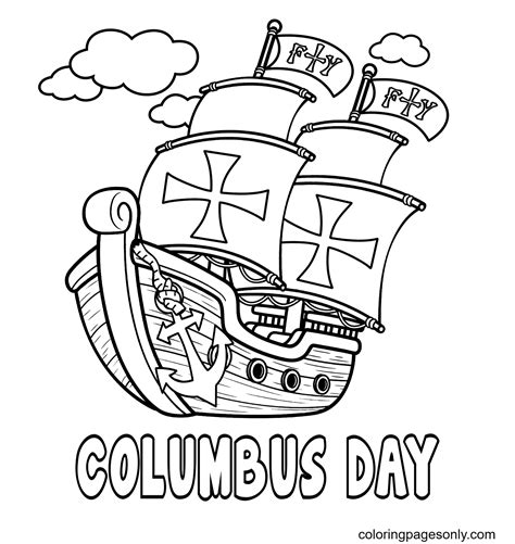 free coloring pages christopher columbus