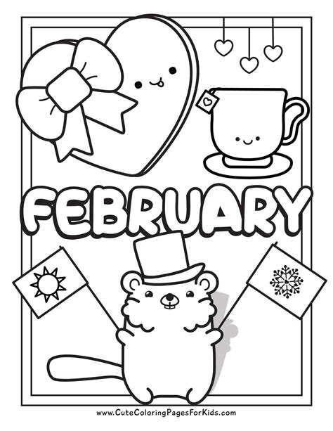 free coloring pages for february