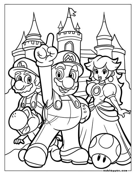 free coloring pages mario brothers
