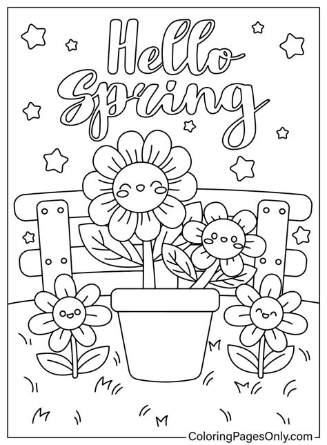 free coloring pages printable spring