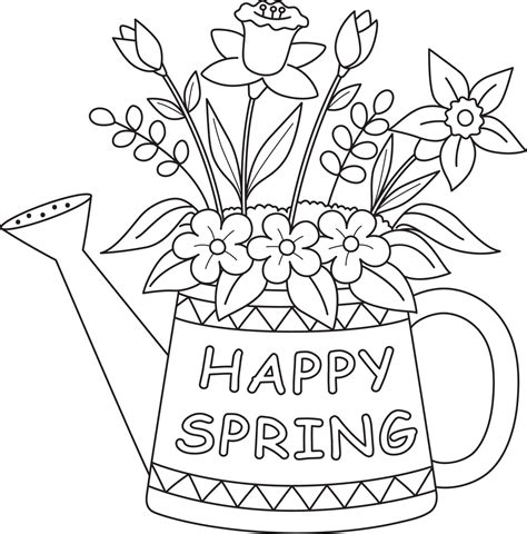 free colouring sheets spring