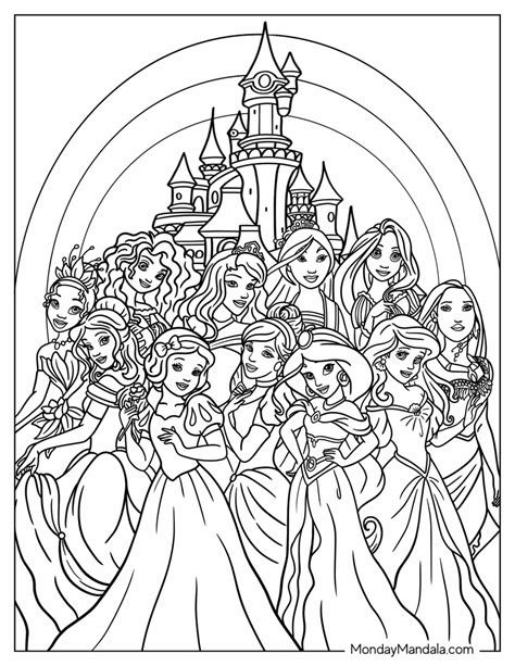 free disney princess coloring pages