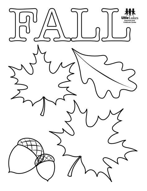 free fall coloring pages for preschoolers