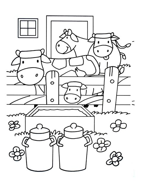 free farm colouring pages
