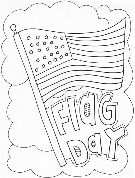 free flag day coloring pages