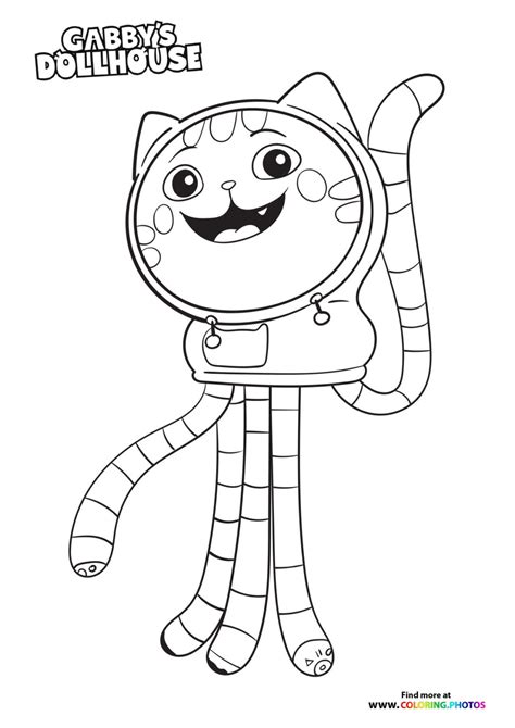 free gabby's dollhouse coloring pages