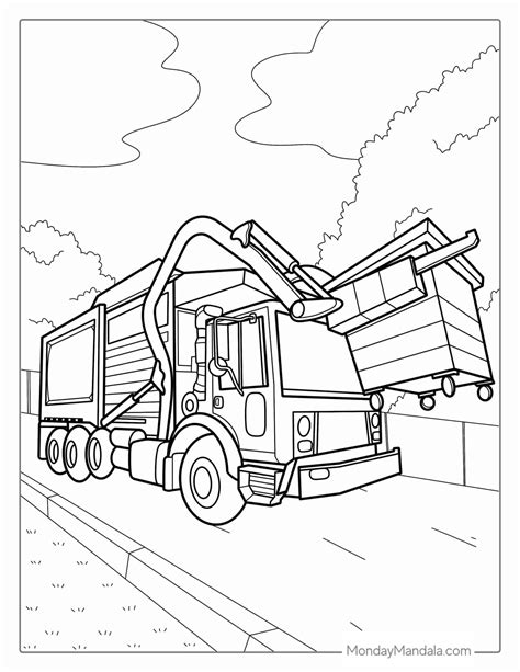 free garbage truck coloring pages