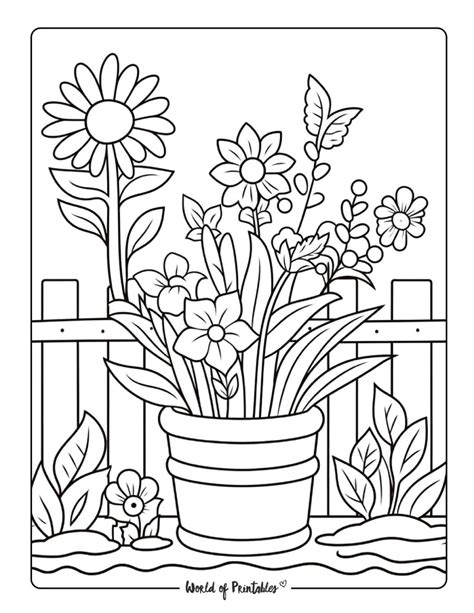 free garden coloring pages