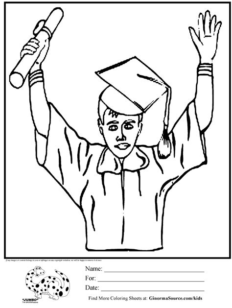 free graduation coloring pages