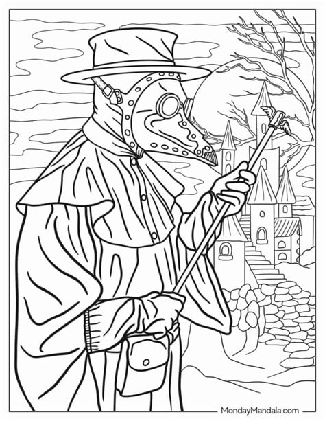 free horror coloring pages