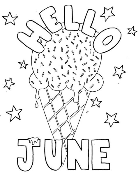 free june coloring pages