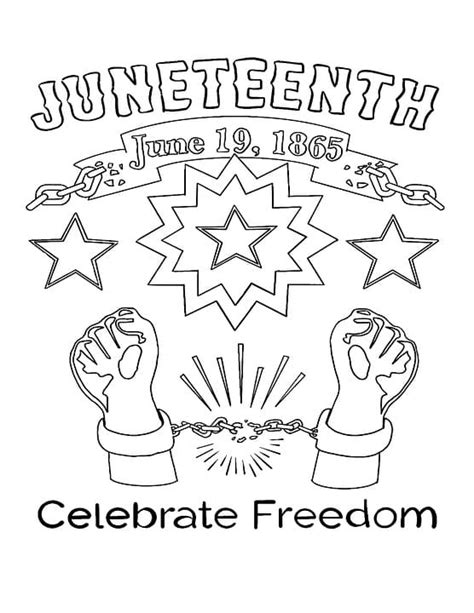 free juneteenth coloring pages
