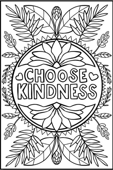 free kindness coloring pages