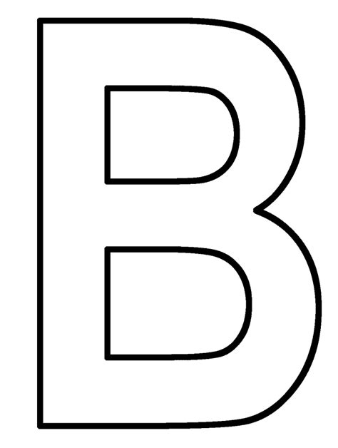 free letter b coloring pages