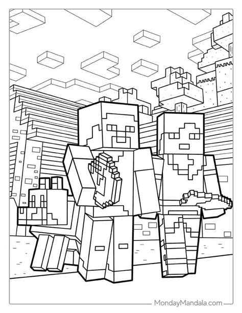 free minecraft coloring pages pdf