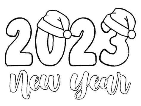 free new years coloring pages 2023