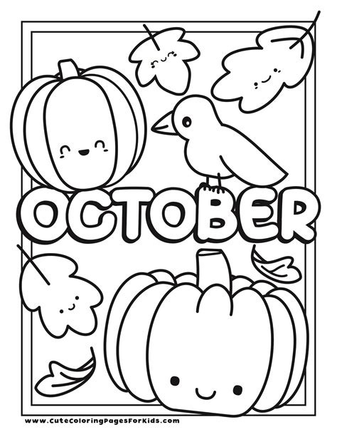 free october coloring pages