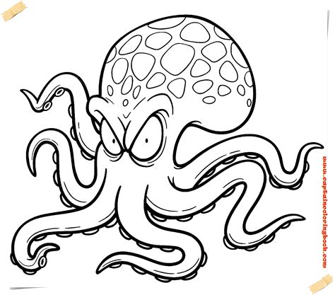 free octopus coloring page