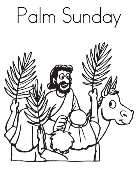 free palm sunday coloring pages