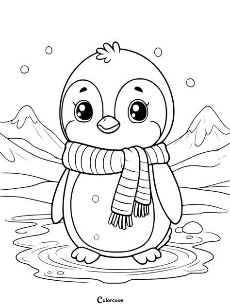 free penguin coloring sheet