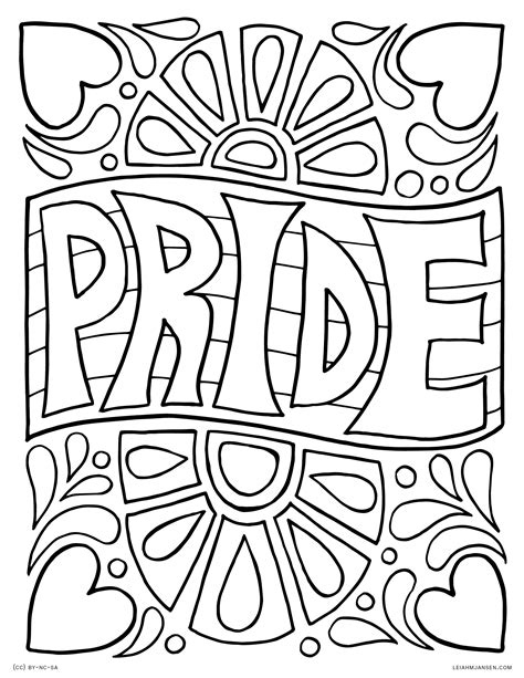 free pride coloring pages