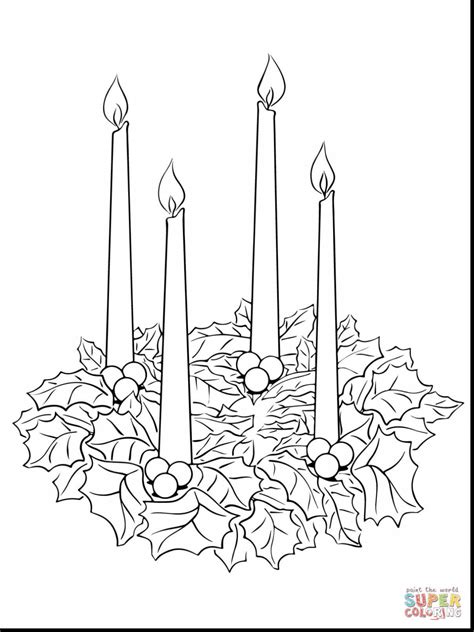 free printable advent wreath coloring pages