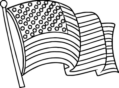 free printable american flag coloring page