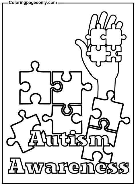 free printable autism awareness coloring pages