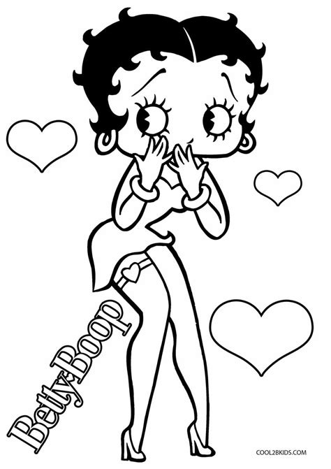 free printable betty boop coloring pages
