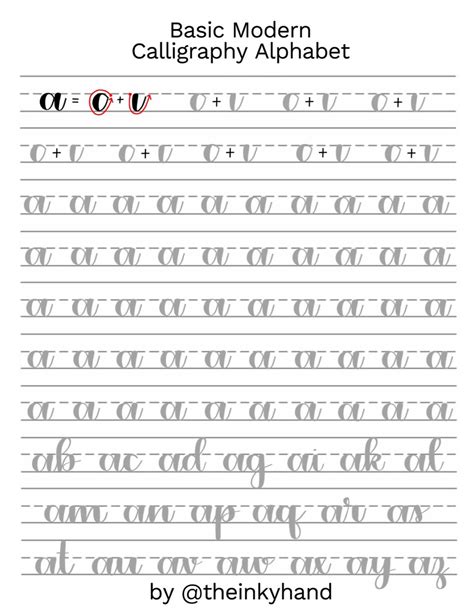 Free Printable Calligraphy Practice Sheets A Z