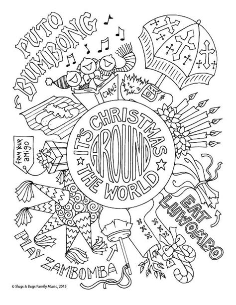 free printable christmas around the world coloring pages