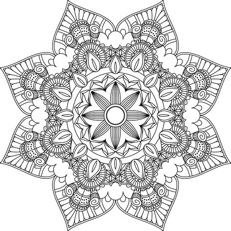 free printable coloring pages for adults mandala