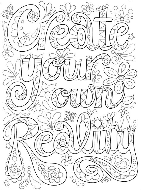 free printable coloring pages for adults only quotes
