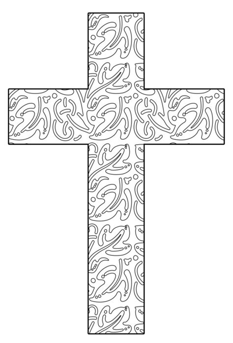 free printable cross coloring pages