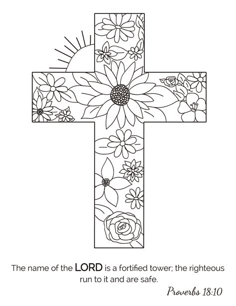 free printable cross coloring pages for adults